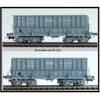 B-Models 45226 Set A 2x Erzwagen grau USINOR SNCF Ep.V